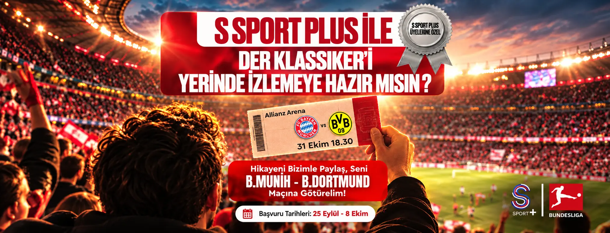 S Sport Plus Der Klassiker yarışması kampanya görseli